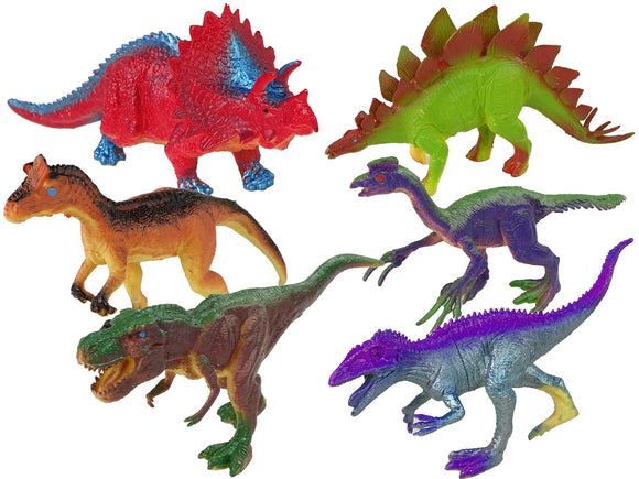 Figurines de dinosaures colorées 6 pièces