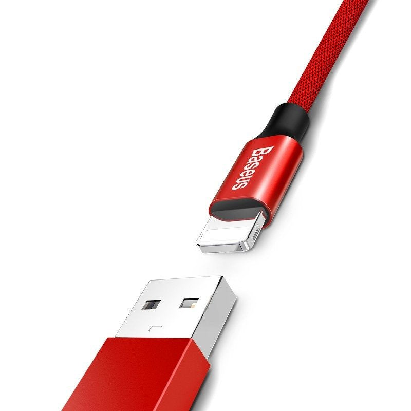 Câble Baseus Yiven Lightning 180 cm 2A - rouge