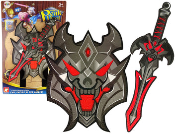 Ensemble épée et bouclier de guerrier noir en mousse eva.