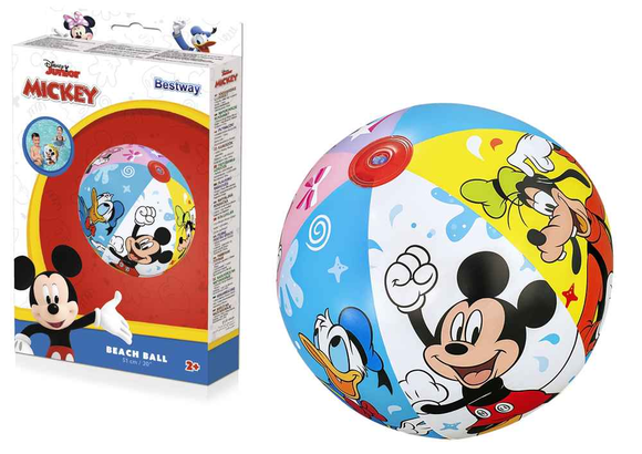 Ballon de plage gonflable Mickey Mouse 51 cm Bestway 91098