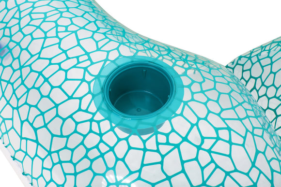 Coussin gonflable rond bleu 102 x 94 cm Bestway 43097