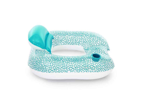 Coussin gonflable rond bleu 102 x 94 cm Bestway 43097