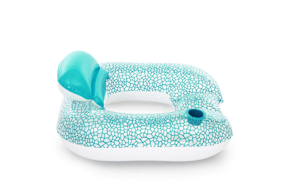 Coussin gonflable rond bleu 102 x 94 cm Bestway 43097