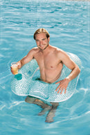 Coussin gonflable rond bleu 102 x 94 cm Bestway 43097