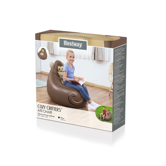 Fauteuil gonflable monkey 72 x 72 x 64 cm bestway 75116