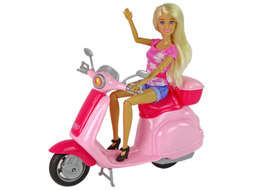 Anlily doll on a Pink Scooter Blonde Hair Helmet