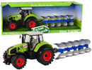 Tractor With Friction Drive Green Plow-1