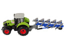 Tractor With Friction Drive Green Plow-5