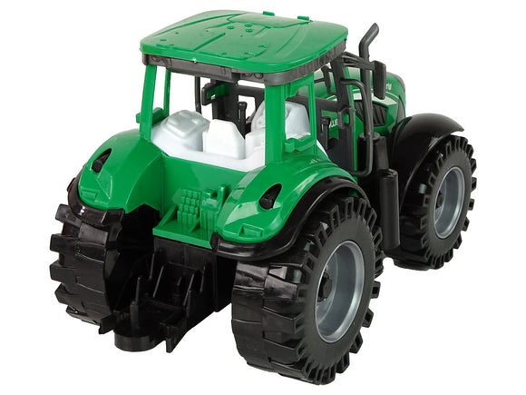 Tracteur vert avec remorque rouge fractal drive