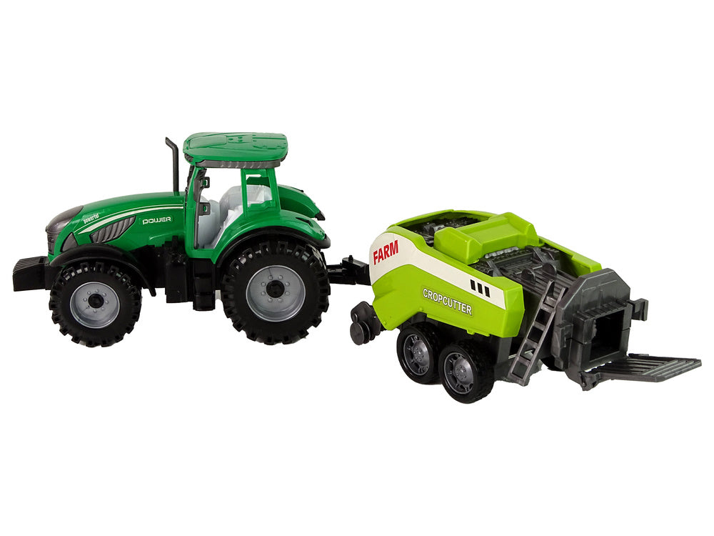 Tracteur agricole vert semoir entraînement par friction