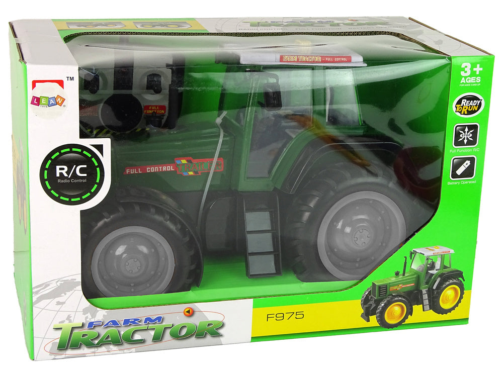 Tracteur télécommandé vert et noir