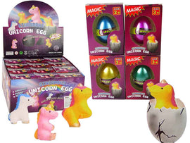 Œuf de licorne poussant dans l'eau 6 cm 4 couleurs