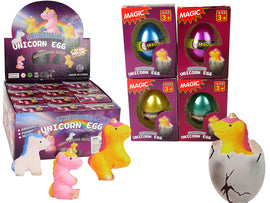 Œuf de licorne poussant dans l'eau 6 cm 4 couleurs