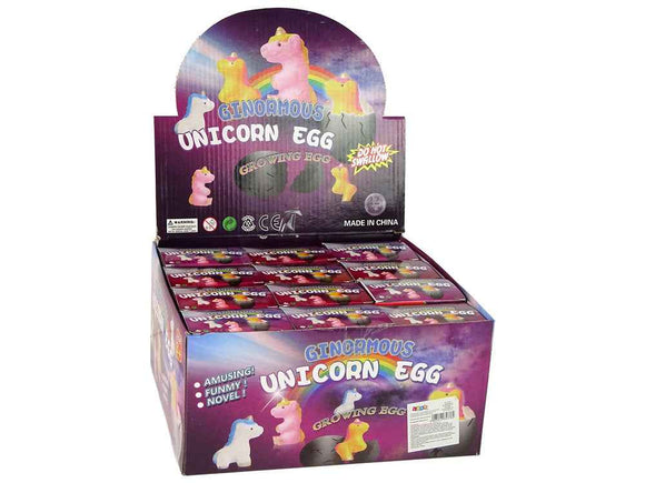 Œuf de licorne poussant dans l'eau 6 cm 4 couleurs