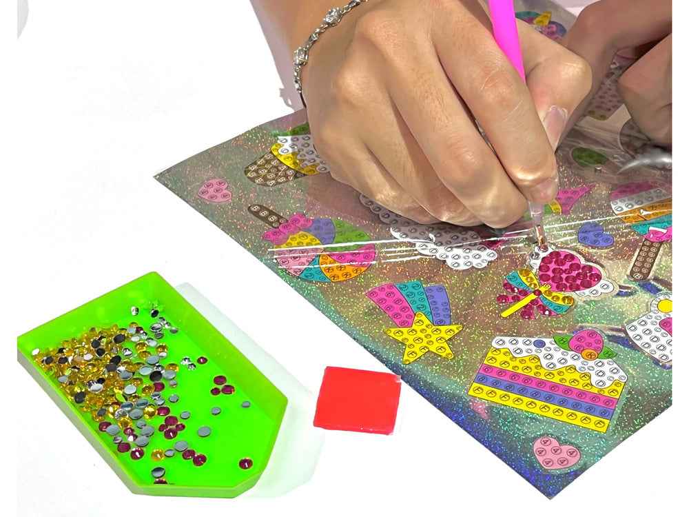Ensemble d'autocollants de broderie diamant mosaïque d'animaux du monde marin