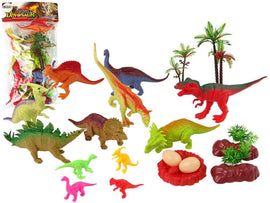 Ensemble de figurines de dinosaures avec accessoires 21 pièces