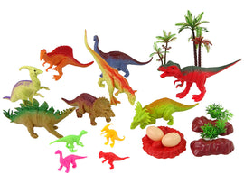 Ensemble de figurines de dinosaures avec accessoires 21 pièces