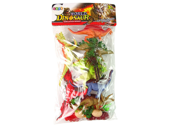 Ensemble de figurines de dinosaures avec accessoires 21 pièces