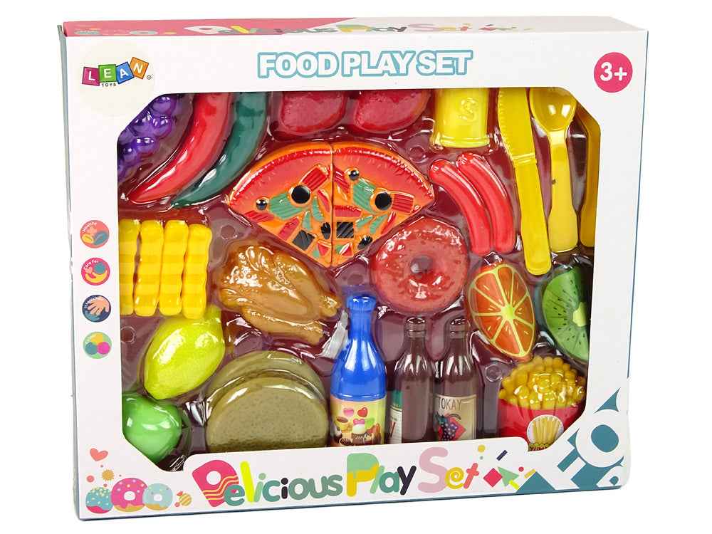 Ensemble de produits alimentaires 30 pièces. Frites de fruits.