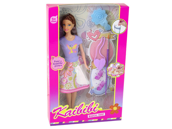 Doll Long Hair Painting Dress