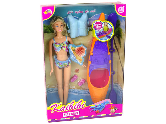 Ensemble d'accessoires pour poupée Kayak Orange