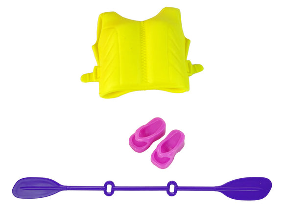 Ensemble d'accessoires pour poupée Kayak rose