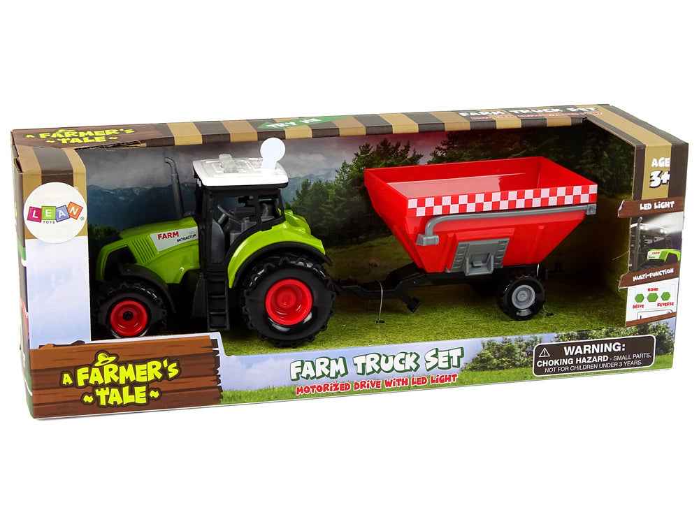 Tracteur agricole remorque à grains détachable son vert