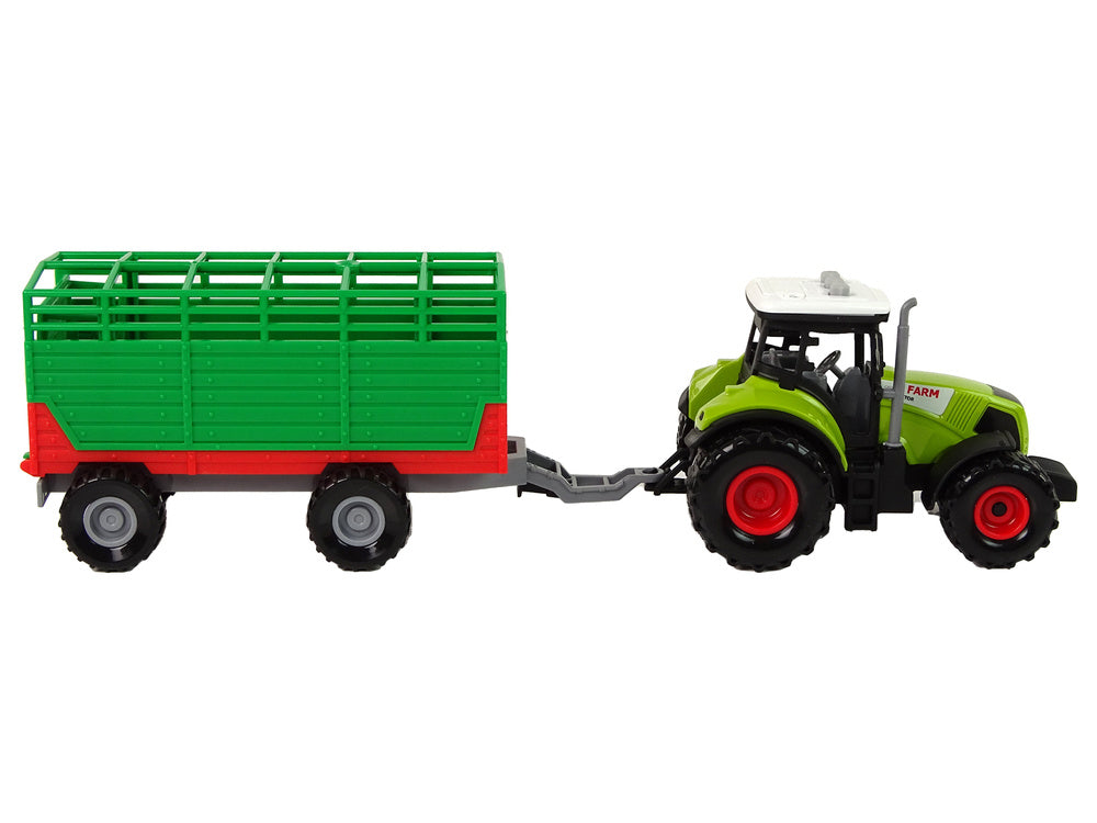 Tracteur avec remorque voiture de ferme