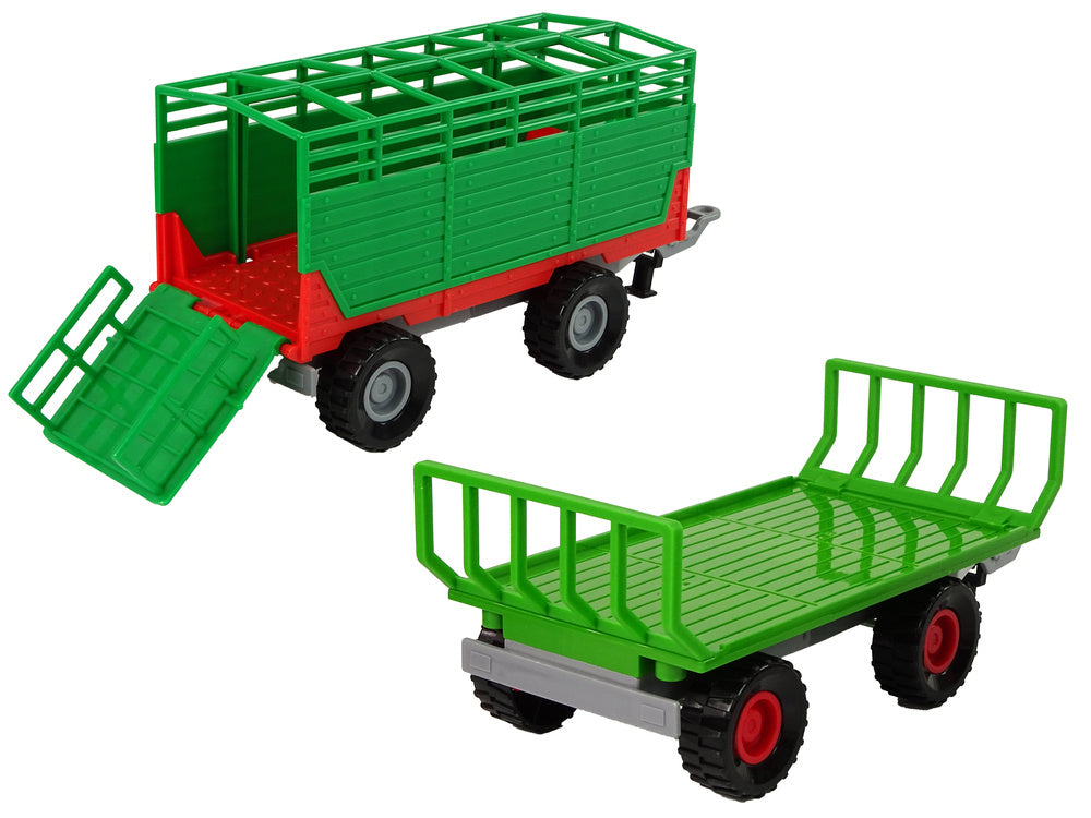 Tracteur avec remorque voiture de ferme