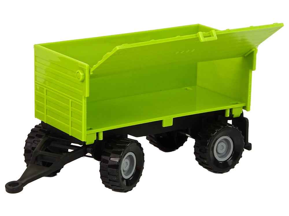 Tracteur agricole avec feux de remorque qui sonnent verts