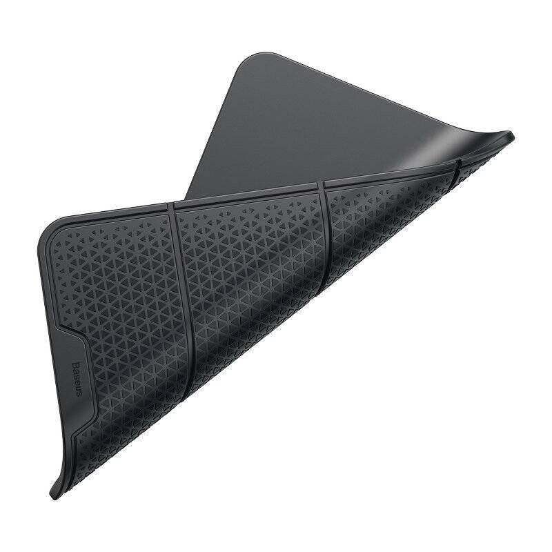 Support pliable pour outils de voiture Baseus, antidérapant, autocollant, Nanopad, noir (SUWNT-01)