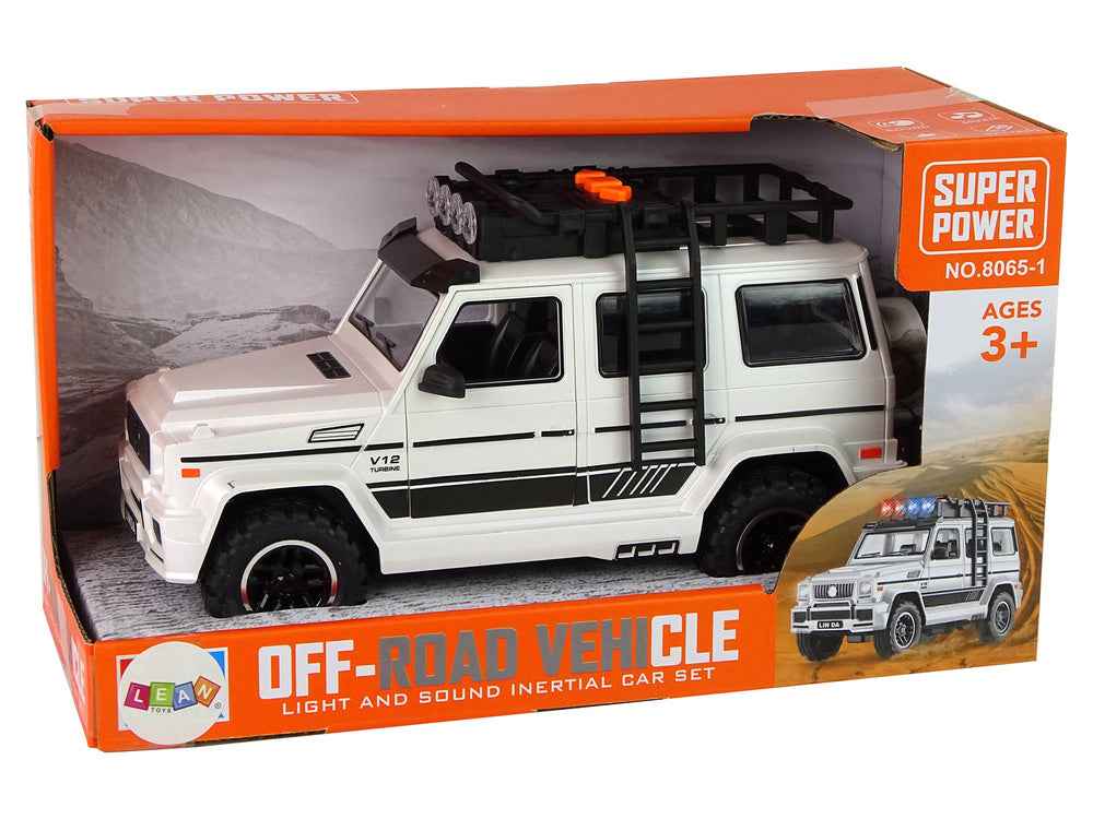 Voiture tout-terrain à batterie blanche