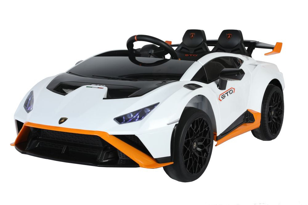 Véhicule électrique lamborghini sto drift blanc