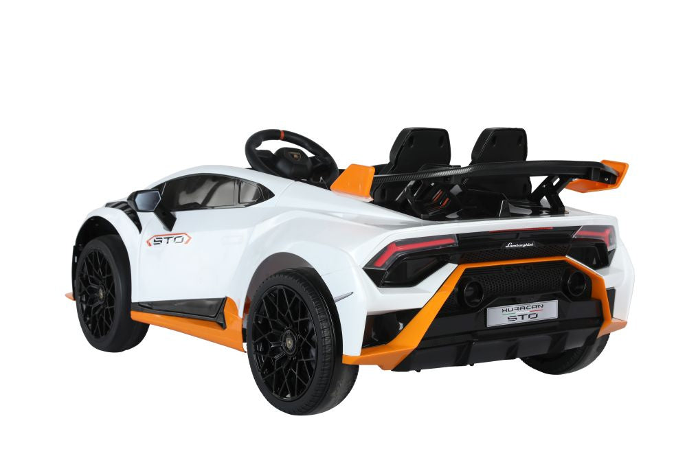Véhicule électrique lamborghini sto drift blanc