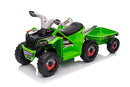 XMX630T Green Battery Quad Bike With Trailer-4