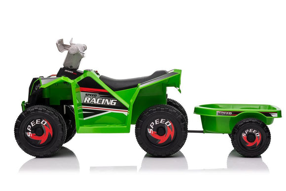 XMX630T Green Battery Quad Bike With Trailer