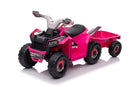 XMX630T Pink Battery Quad Bike With Trailer-5