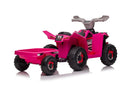 XMX630T Pink Battery Quad Bike With Trailer-1