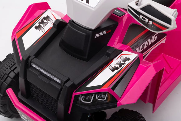 XMX630T Pink Battery Quad Bike With Trailer