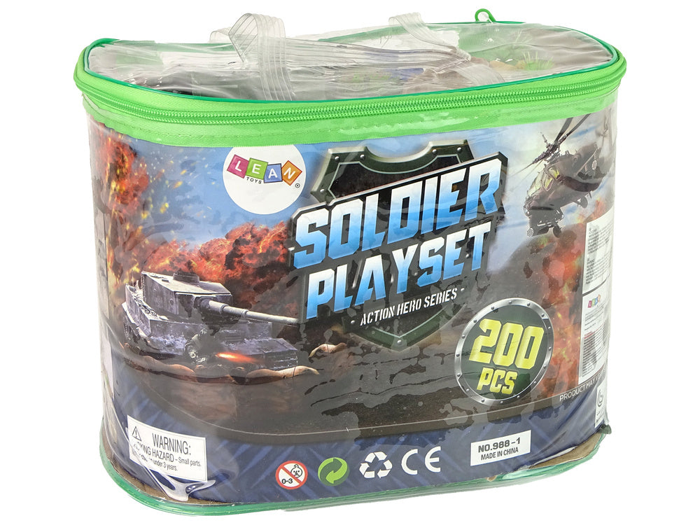 Military Set Military Figures Weapons Vehicles 200 Pieces