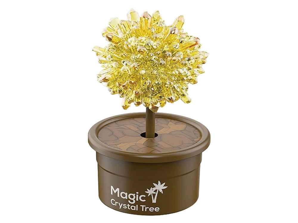 Expériences de croissance de cristaux d'or avec l'arbre magique