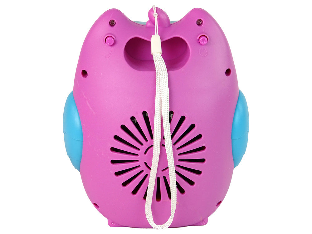 Machine à bulles de savon avec son hibou rose
