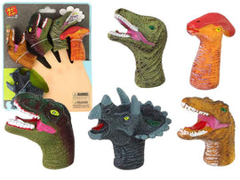 Marionnettes à doigts Dinosaures colorées 5 pièces
