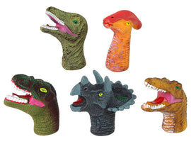 Marionnettes à doigts Dinosaures colorées 5 pièces