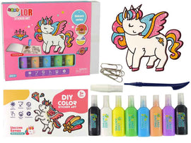 Autocollants licorne pour meubles et fenêtres, 8 couleurs pailletées