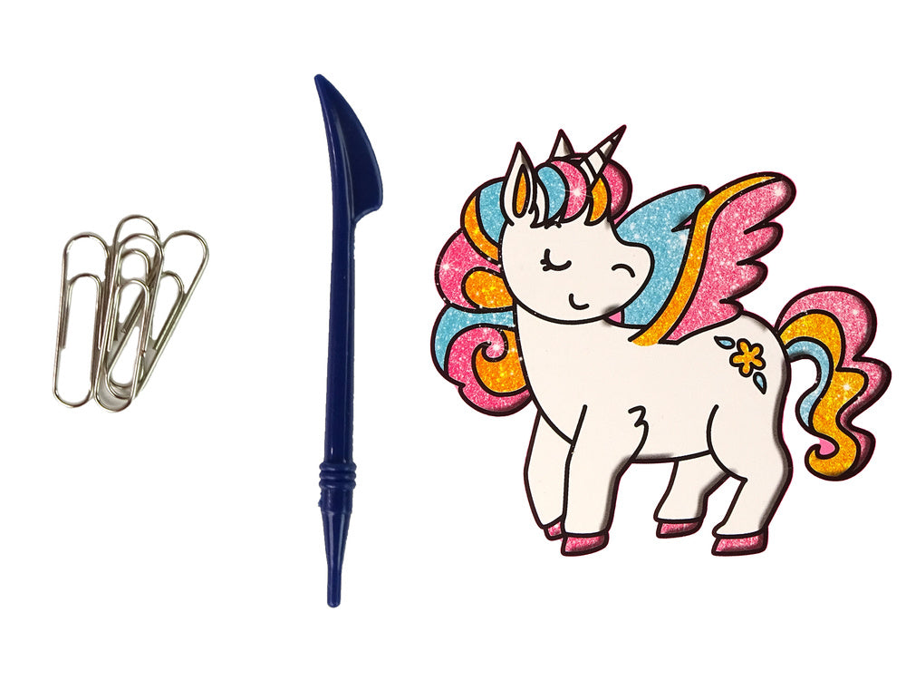 Autocollants licorne pour meubles et fenêtres, 8 couleurs pailletées