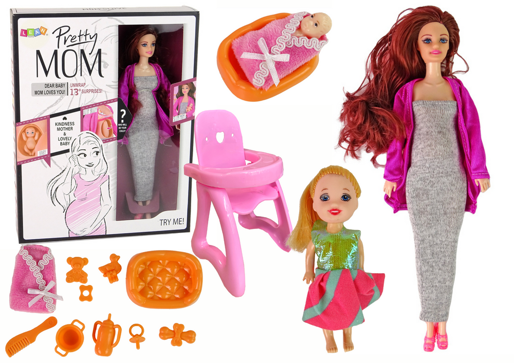 Accessoires pour cheveux longs pour poupée enceinte