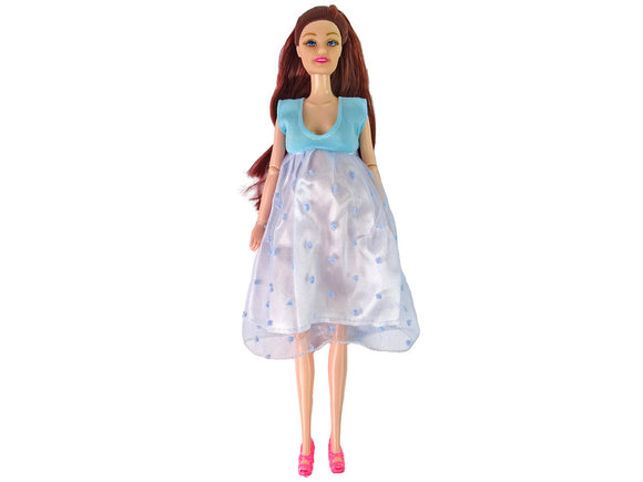 Baby Doll In Pregnant Blue Dress