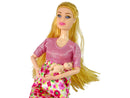 Baby Doll Pregnant Pink Dress Flowers