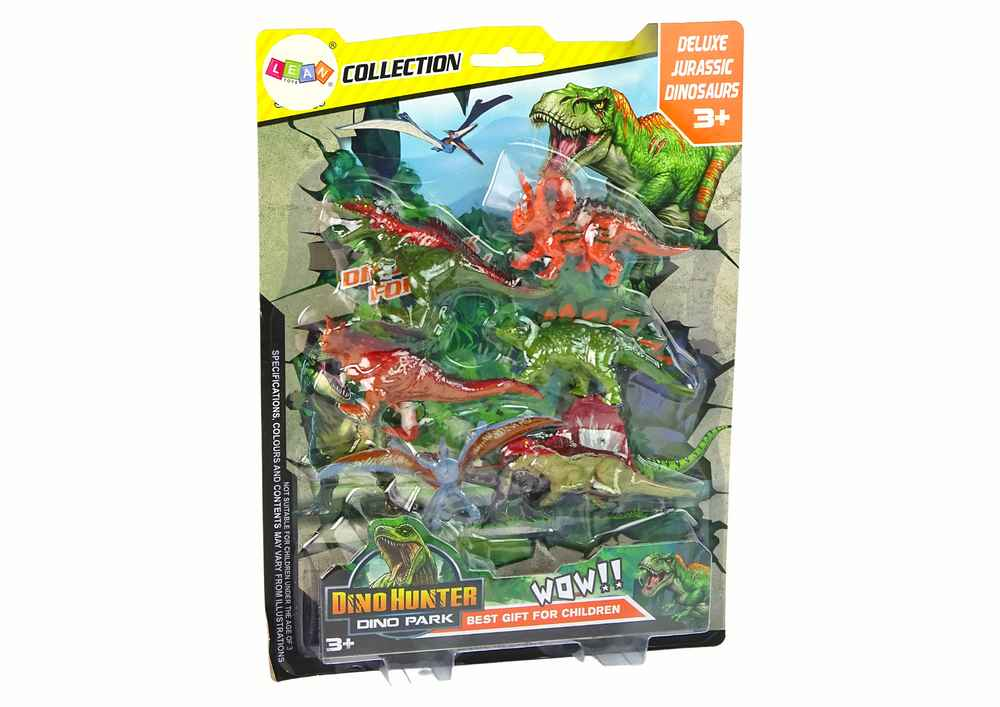 Set of Dinosaur Figurines 6 pieces Colorful